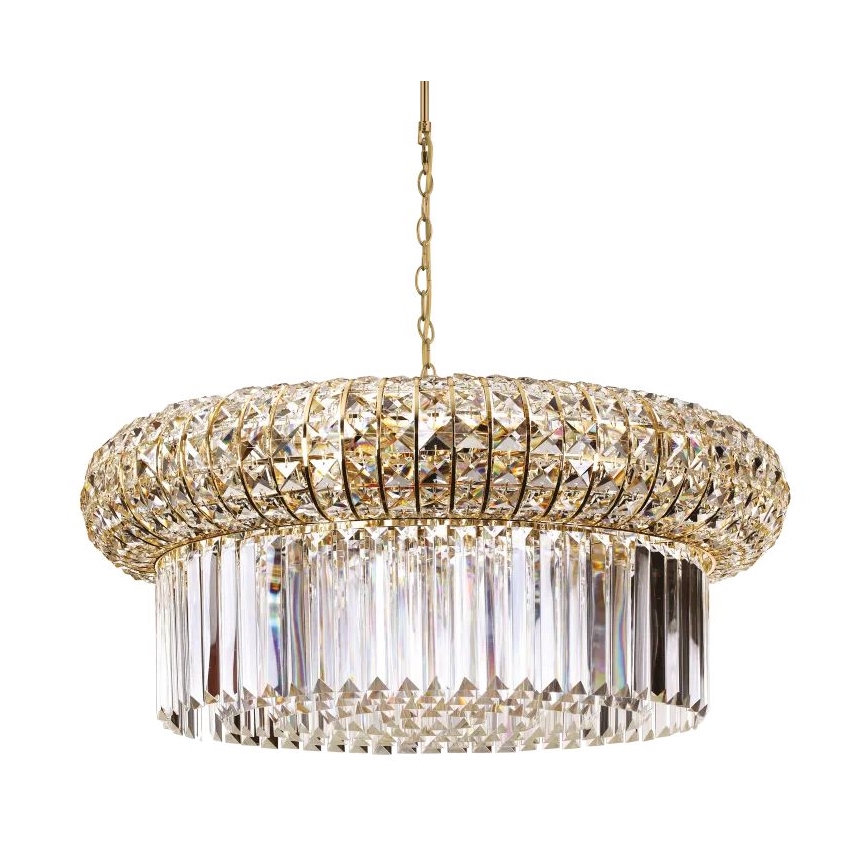 Ideal Lux - Krištolinis sietynas ant grandinės NABUCCO 16xE14/40W/230V diametras 70 cm auksas