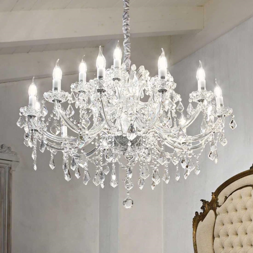 Ideal Lux - Krištolinis sietynas ant grandinės NAPOLEON 18xE14/40W/230V diametras 96 cm blizgus chromas