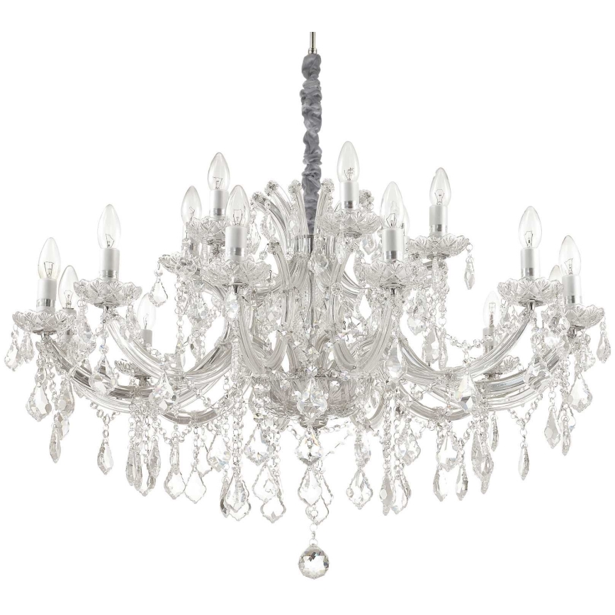 Ideal Lux - Krištolinis sietynas ant grandinės NAPOLEON 18xE14/40W/230V diametras 96 cm blizgus chromas