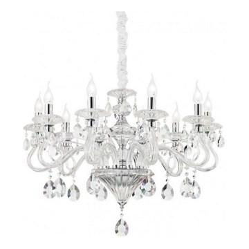 Ideal Lux - Krištolinis sietynas ant grandinės NEGRESCO 8xE14/28W/230V diametras 73,5 cm permatoma