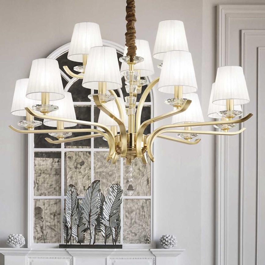 Ideal Lux - Krištolinis sietynas ant grandinės PEGASO 12xE14/28W/230V diametras 102 cm auksas