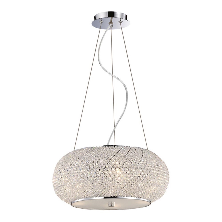 Ideal Lux - Krištolinis sietynas PASHA 10xE14/40W/230V diametras 55 cm blizgus chromas