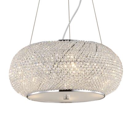 Ideal Lux - Krištolinis sietynas PASHA 10xE14/40W/230V diametras 55 cm blizgus chromas