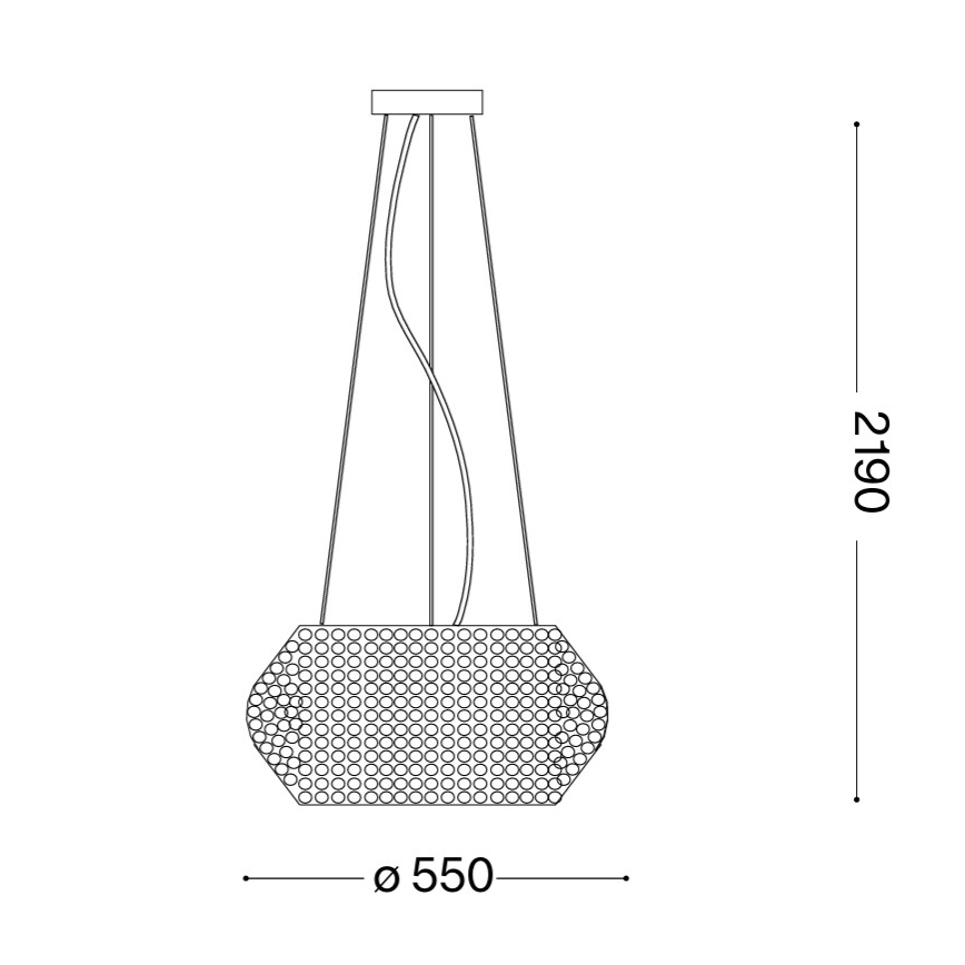 Ideal Lux - Krištolinis sietynas PASHA 10xE14/40W/230V diametras 55 cm blizgus chromas