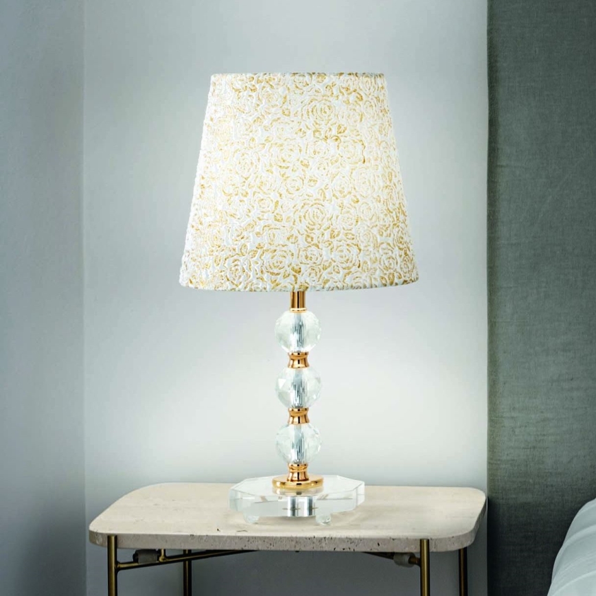 Ideal Lux - Krištolinis stalinis šviestuvas QUEEN 1xE27/60W/230V auksas