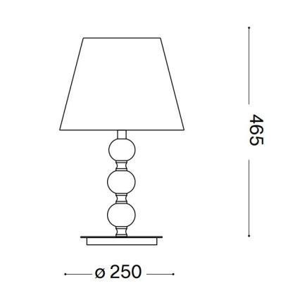 Ideal Lux - Krištolinis stalinis šviestuvas QUEEN 1xE27/60W/230V auksas