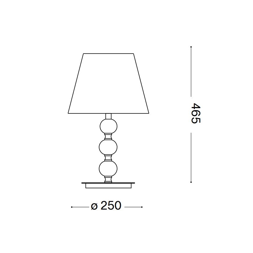 Ideal Lux - Krištolinis stalinis šviestuvas QUEEN 1xE27/60W/230V auksas