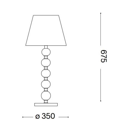 Ideal Lux - Krištolinis stalinis šviestuvas QUEEN 1xE27/60W/230V auksas