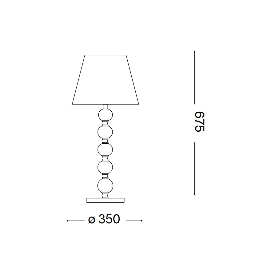 Ideal Lux - Krištolinis stalinis šviestuvas QUEEN 1xE27/60W/230V auksas