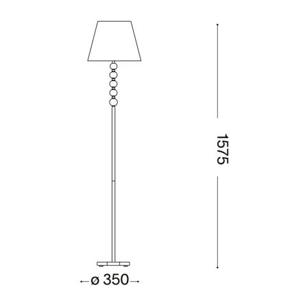 Ideal Lux - Krištolinis toršeras QUEEN 1xE27/60W/230V auksas
