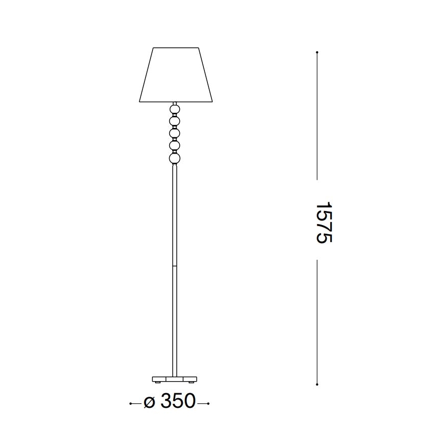 Ideal Lux - Krištolinis toršeras QUEEN 1xE27/60W/230V auksas