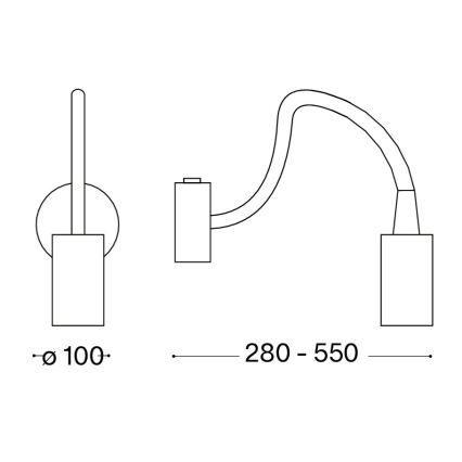 Ideal Lux - lanksčioji LED stalinė lempa FOCUS LED/4W/230V CRI 90, blizgus chromas