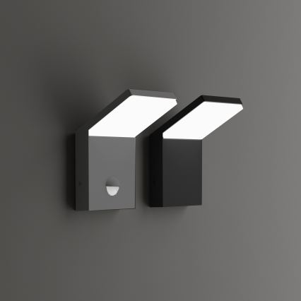 Ideal Lux - LED lauko šviestuvas su jutikliu STYLE LED/9W/230V 4000K CRI 90 IP54 antracitas