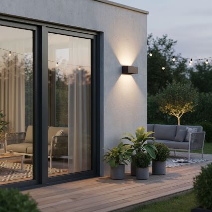 Ideal Lux - lauko sieninis LED šviestuvas ATOM LED/25W/230V CRI 90 IP54 rudas