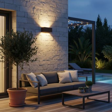 Ideal Lux - lauko sieninis LED šviestuvas ATOM LED/25W/230V CRI 90 IP54 rudas