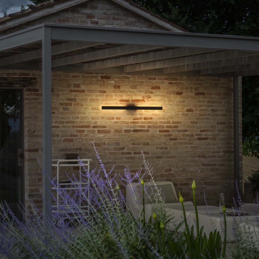 Ideal Lux - LED lauko sieninis šviestuvas LINEA LED/23W/230V CRI 90 144 cm IP54 juodas