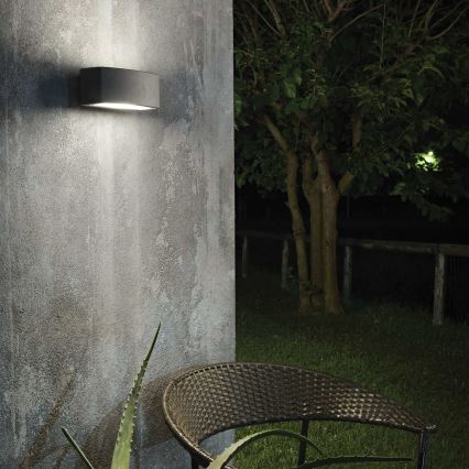 Ideal Lux - Lauko sieninis šviestuvas ANDROMEDA 1xE27/60W/230V IP55 juoda