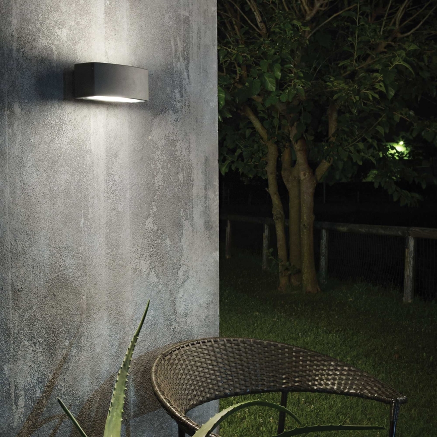 Ideal Lux - Lauko sieninis šviestuvas ANDROMEDA 1xE27/60W/230V IP55 juoda
