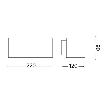 Ideal Lux - Lauko sieninis šviestuvas ANDROMEDA 1xE27/60W/230V IP55 pilka