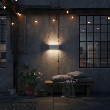 Ideal Lux - Lauko sieninis šviestuvas ANDROMEDA 1xE27/60W/230V IP55 pilka