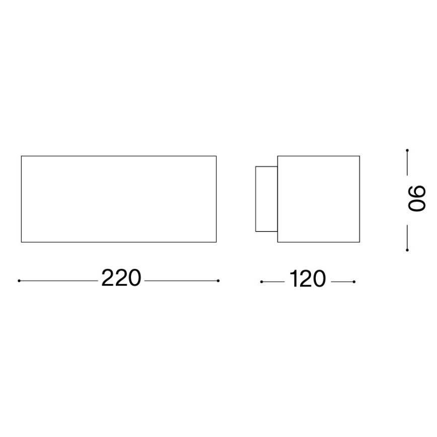 Ideal Lux - Lauko sieninis šviestuvas ANDROMEDA 1xE27/60W/230V IP55 ruda