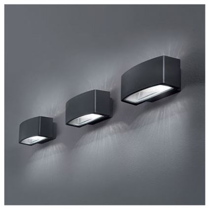 Ideal Lux - Lauko sieninis šviestuvas ANDROMEDA 2xE27/60W/230V IP55 antracitas