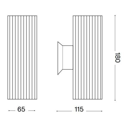 Ideal Lux - Lauko sieninis šviestuvas BASE 2xGU10/28W/230V IP44 juoda