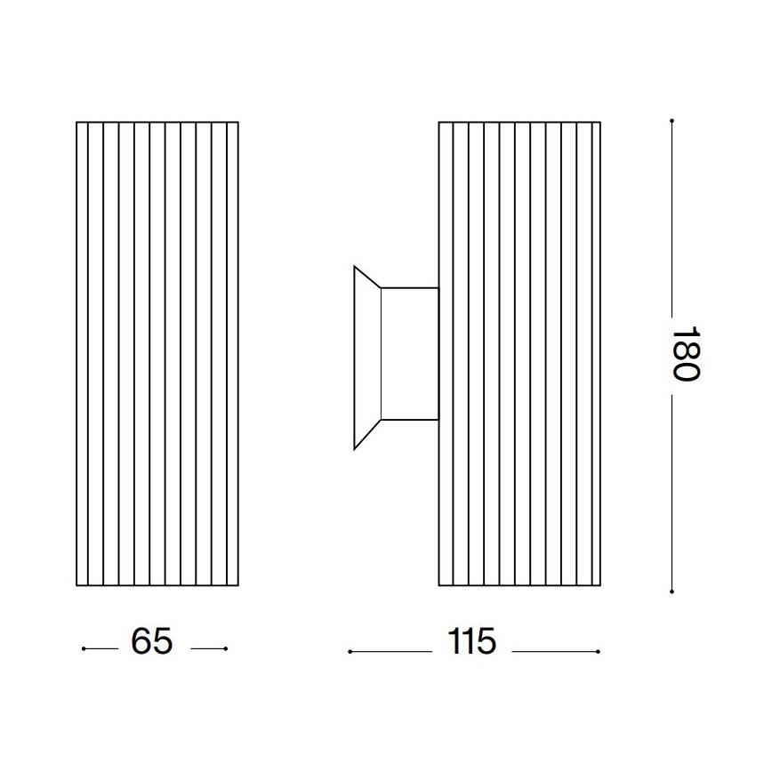Ideal Lux - Lauko sieninis šviestuvas BASE 2xGU10/28W/230V IP44 juoda