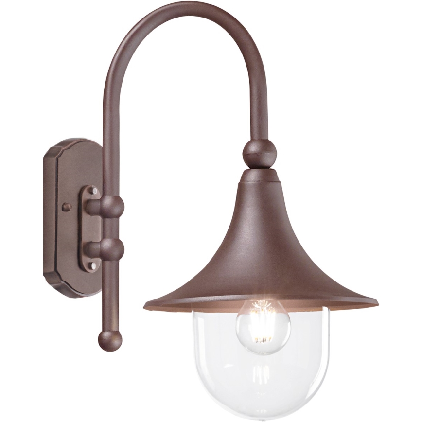Ideal Lux - Lauko sieninis šviestuvas CIMA 1xE27/52W/230V IP43 rudas