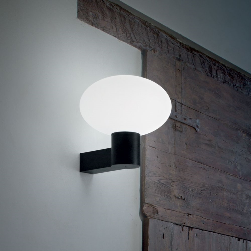 Ideal Lux - Lauko sieninis šviestuvas CLIO 1xE27/42W/230V IP44 juoda