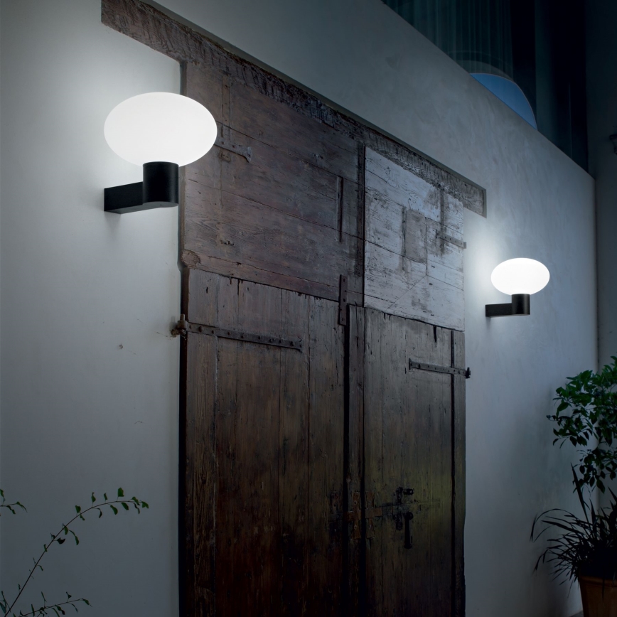 Ideal Lux - Lauko sieninis šviestuvas CLIO 1xE27/42W/230V IP44 juoda