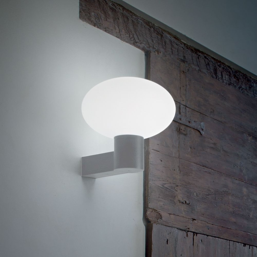 Ideal Lux - Lauko sieninis šviestuvas CLIO 1xE27/42W/230V IP44 pilka