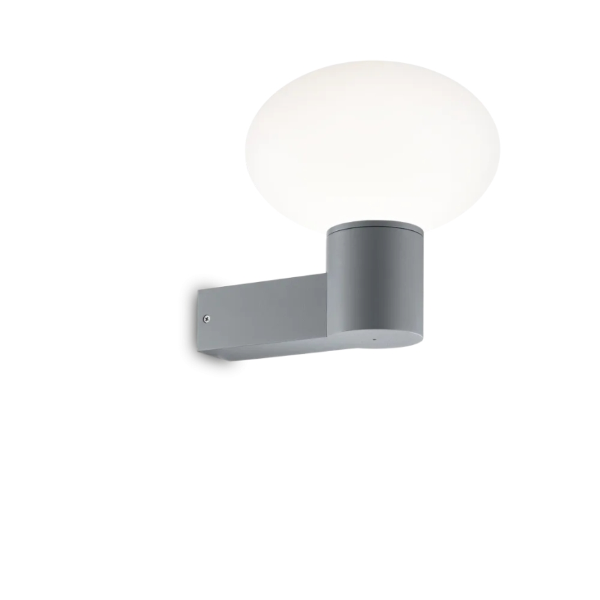 Ideal Lux - Lauko sieninis šviestuvas CLIO 1xE27/42W/230V IP44 pilka