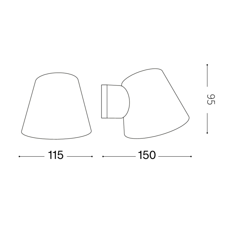 Ideal Lux - Lauko sieninis šviestuvas GAS 1xGU10/28W/230V IP43 rudas