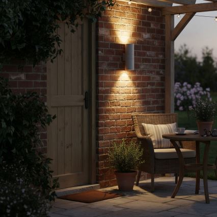 Ideal Lux - Lauko sieninis šviestuvas GUN 1xE27/60W/230V 31 cm IP54 pilkas