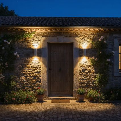 Ideal Lux - Lauko sieninis šviestuvas GUN 1xE27/60W/230V 31 cm IP54 pilkas