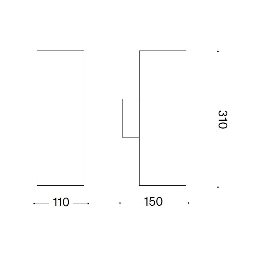 Ideal Lux - Lauko sieninis šviestuvas GUN 1xE27/60W/230V 31 cm IP54 pilkas