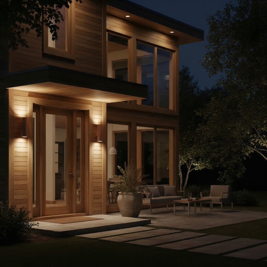 Ideal Lux - Lauko sieninis šviestuvas GUN 1xE27/60W/230V 31 cm IP54 rudas