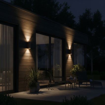 Ideal Lux - Lauko sieninis šviestuvas GUN 1xE27/60W/230V 31 cm IP54 rudas