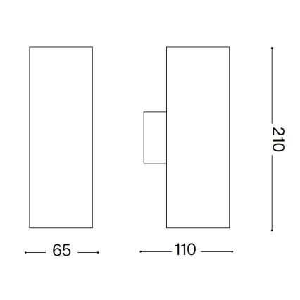 Ideal Lux - Lauko sieninis šviestuvas GUN 1xGU10/35W/230V 21 cm IP44 pilkas