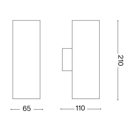 Ideal Lux - Lauko sieninis šviestuvas GUN 1xGU10/35W/230V 21 cm IP44 rudos spalvos