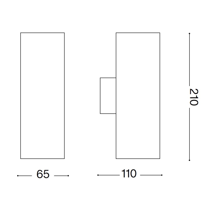 Ideal Lux - Lauko sieninis šviestuvas GUN 1xGU10/35W/230V 21 cm IP44 rudos spalvos