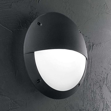 Ideal Lux - Lauko sieninis šviestuvas LUCIA 1xE27/23W/230V IP66 juoda