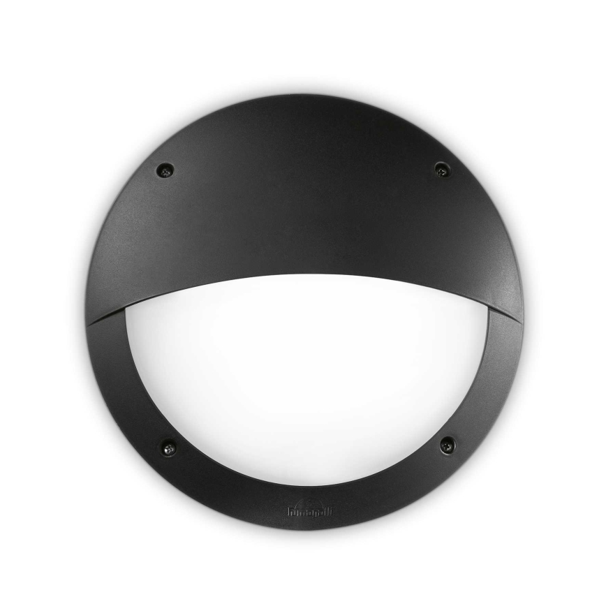 Ideal Lux - Lauko sieninis šviestuvas LUCIA 1xE27/23W/230V IP66 juoda