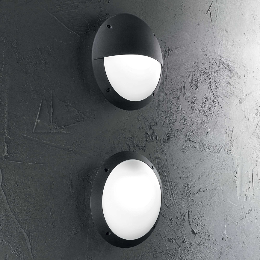 Ideal Lux - Lauko sieninis šviestuvas LUCIA 1xE27/23W/230V IP66 juoda