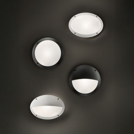 Ideal Lux - Lauko sieninis šviestuvas LUCIA 1xE27/23W/230V IP66 juoda