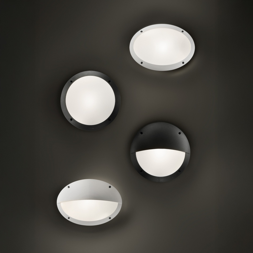 Ideal Lux - Lauko sieninis šviestuvas LUCIA 1xE27/23W/230V IP66 juoda