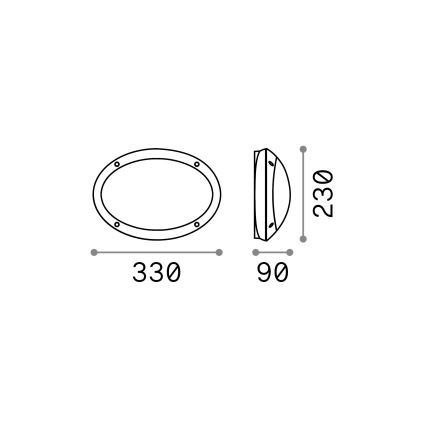 Ideal Lux - Lauko sieninis šviestuvas MADDI 1xE27/23W/230V IP66 balta