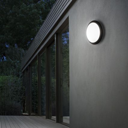 Ideal Lux - Lauko sieninis šviestuvas POLAR 1xE27/23W/230V IP66 juodas