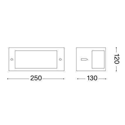 Ideal Lux - Lauko sieninis šviestuvas REX 1xE27/60W/230V IP44 rudas